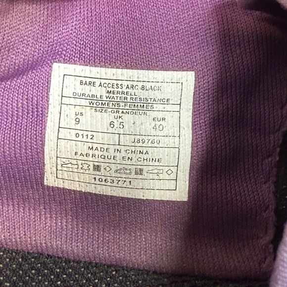 Merrell Bare Access Arc Women’s Trail Shoes Black Waterproof US 9 Model J89760 - Picture 5 of 16